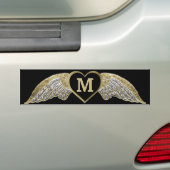 Custom Monogram Angel Wings Autoaufkleber (Auf Auto)