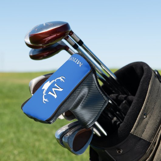 Custom Monogram Antler Golf Headcover (In Situ)
