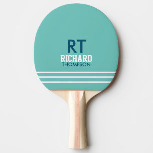Custom Monogram Aquamarin Blue Tischtennis Schläger