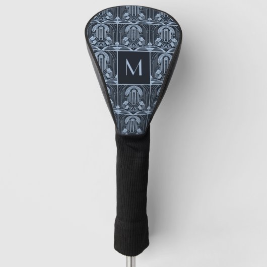 Custom Monogram Art Deco Golf Headcover (Vorderseite)