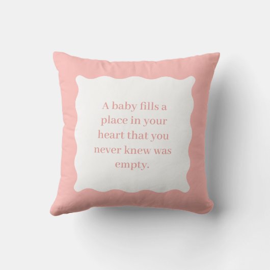 Custom Monogram Baby Stats Kinderzimmer Pillow Kissen (Rückseite)