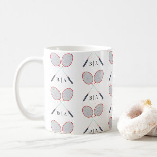 Custom Monogram Badminton Kaffeetasse