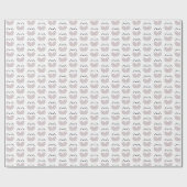 Custom Monogram Badminton Racket Pattern Wrapping Geschenkpapier (Flach)