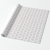 Custom Monogram Badminton Racket Pattern Wrapping Geschenkpapier (Ungerollt)