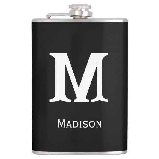 Custom Monogram Beer Flask Flachmann (Vorderseite)