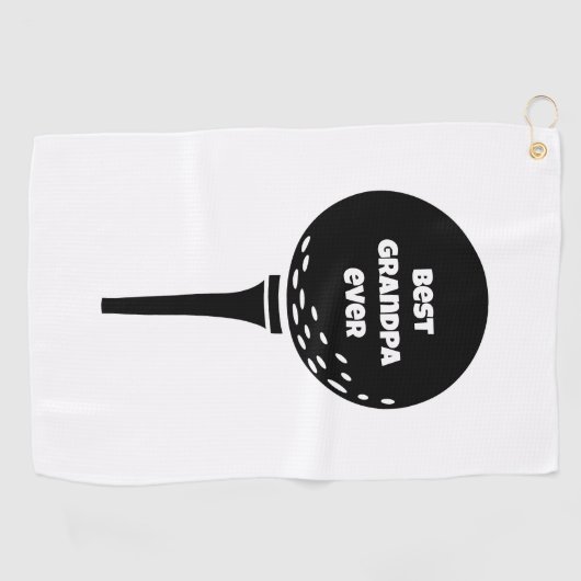 Custom Monogram Best Opa Ever Golfhandtuch (Horizontal)
