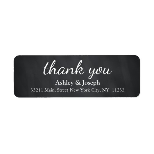 Custom Monogram Black Chalkboard Danke (Vorne)