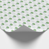 Custom Monogram Blue Green Preppy Boxwood Geschenkpapier (Ecke)