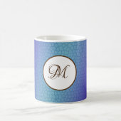 Custom Monogram Blue Lila Tasse (Mittel)