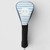 Custom Monogram Blue Strip Golf Head Cover Golf Headcover (Vorderseite)
