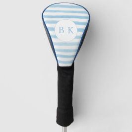 Custom Monogram Blue Strip Golf Head Cover Golf Headcover