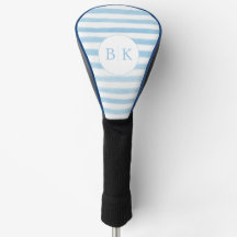 Custom Monogram Blue Strip Golf Head Cover