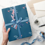 Custom monogram blue und pink chic Christmas Geschenkpapier<br><div class="desc">Custom monogramm blau und pink schick Weihnachtswrapping Papier. Mit Monogramm Geschenkverpackung mit eleganter Typografie. Fügen Sie Ihren eigenen personalisierten Namen Anfangsbuchstaben und -farben hinzu. Stilvolles Design für Männer, Frauen und Kinder. Erhältlich in matten und glänzenden Rollen. Verpackungszubehör und Verpackungsmaterial für DIY. Auch gut für Geburtstag, Hochzeitsfeier, Jubiläum, Brautparty, Abschluss etc....</div>