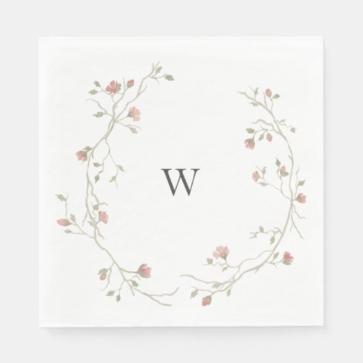 Custom Monogram Bohemisch Wedkin Napkin Serviette (Vorderseite)