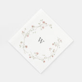 Custom Monogram Bohemisch Wedkin Napkin Serviette (Ecke)