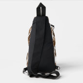 Custom Monogram Boho Feather Sling Bag - Braun (Rückseite)