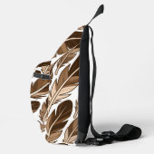 Custom Monogram Boho Feather Sling Bag - Braun (Rechts)