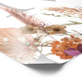 Custom Monogram Boho Wildblume Fotodruck (Ecke)