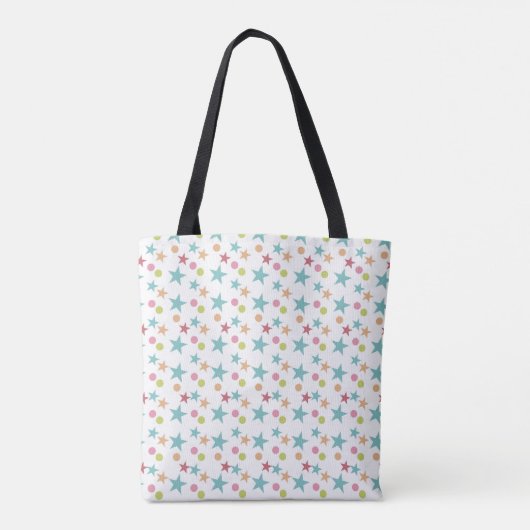 Custom Monogram Bright Pastel fröhliches Muster Tasche (Rückseite)