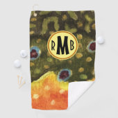 Custom Monogram Brook Foreut Fisherman Golfhandtuch (Insitu)