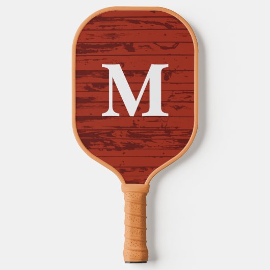 Custom Monogram Brown and orang Pickleball Schläger (Vorderseite)