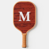 Custom Monogram Brown and orang Pickleball Schläger (Rückseite)