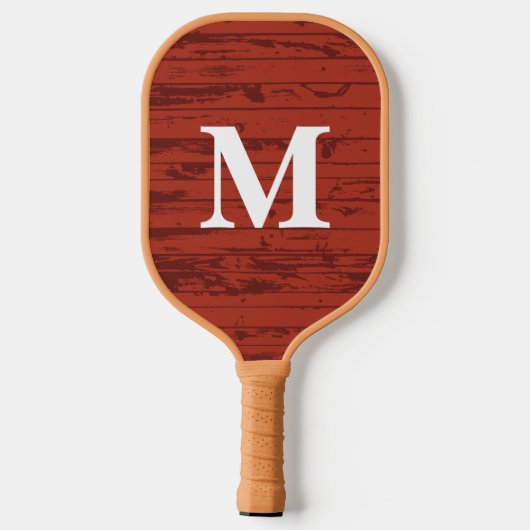 Custom Monogram Brown and orang Pickleball Schläger (Rückseite)