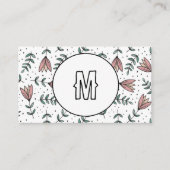 CUSTOM Monogram Business Card Wildblumen Visitenkarte (Vorderseite)