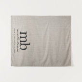 Custom Monogram Business Table Runner Banner Linen Wandteppich (Vorderseite (Horizontal))