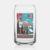 Custom Monogram Canada Travel Poster Dosenglas (Rückseite)