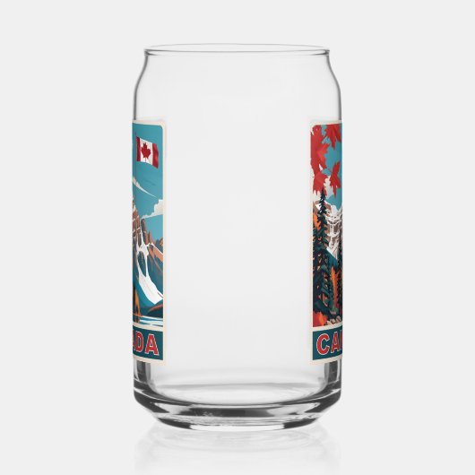 Custom Monogram Canada Travel Poster Dosenglas (Rechts)