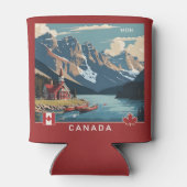 Custom Monogram Canada Travel Poster Dosenkühler (Rückseite)