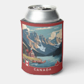 Custom Monogram Canada Travel Poster Dosenkühler (Kanne Rückseite)