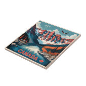 Custom Monogram Canada Travel Poster Fliese (Seite)