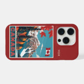 Custom Monogram Canada Travel Poster iPhone Hülle (Rückseite (Horizontal))