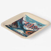 Custom Monogram Canada Travel Poster Pappteller (Gewinkelt)