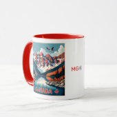 Custom Monogram Canada Travel Poster Tasse (Vorderseite Links)