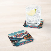 Custom Monogram Canada Travel Poster Untersetzer (Vor Ort)