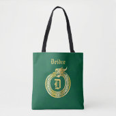 Custom Monogram Celtic Style Gold Toning Ouroboros Tasche (Vorderseite)