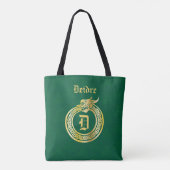 Custom Monogram Celtic Style Gold Toning Ouroboros Tasche (Rückseite)