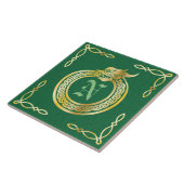 Custom Monogram Celtic Style Ouroboros Fliese (Seite)