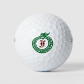 Custom Monogram Celtic Style Ouroboros Golfball (Vorderseite)