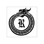 Custom Monogram Celtic Style Ouroboros Gummistempel (Prägung)