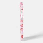 Custom Monogram Charming Girly Cherry Strawberry Case-Mate iPhone Hülle (Rückseite / Links)