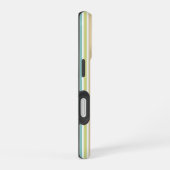 Custom Monogram Cheful Pastel Stripes iPhone 16 Hülle (Rechte Seite)
