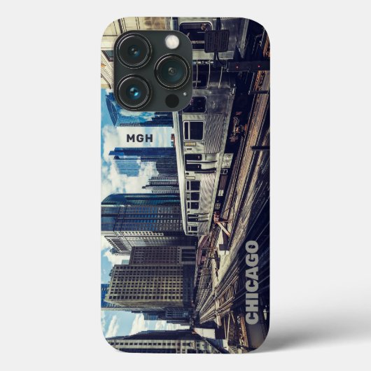 Custom Monogram Chicago USA Case-Mate iPhone Hülle (Rückseite)