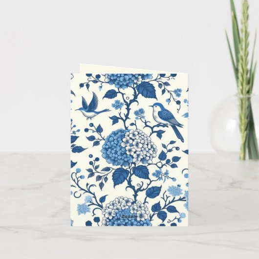 Custom Monogram Chinoiserie Blue und White (Rückseite)