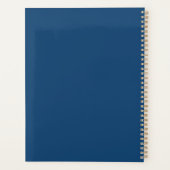 Custom Monogram Chinoiserie Blue und White Planer (Rückseite)