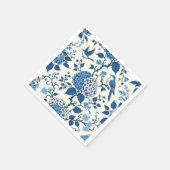 Custom Monogram Chinoiserie Blue und White Serviette (Ecke)