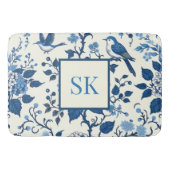 Custom Monogram Chinoiserie Chic, Hydrangeas Badematte (Vorderseite)